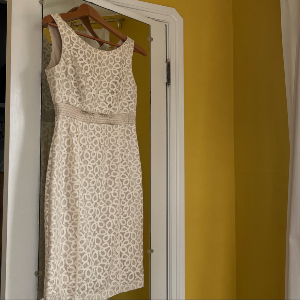 Calvin Klein Cream Lace Mini Dress